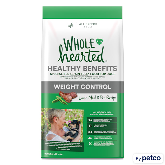 WholeHearted Healthy Benefits Weight Control Lamb and Pea Recipe Dry Dog Food, 25 lbs. - Carousel image #1