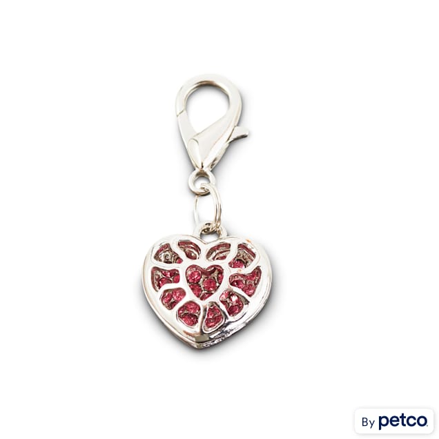Bond & Co. Sparkling Heart Dog Collar Charm, Small - Carousel image #1