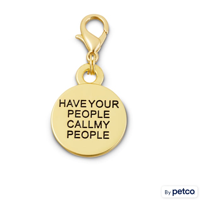 Bond & Co. Have Your People Call My People Dog Collar Charm, Large - Carousel image #1