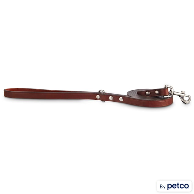 Bond & Co. Genuine Leather Lead for Small Dogs in Mahogany - Carousel image #1