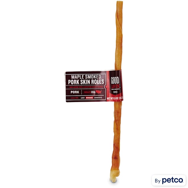 Good Lovin' Maple Smoked Pork Skin Roll Dog Chews, 6inch Petco