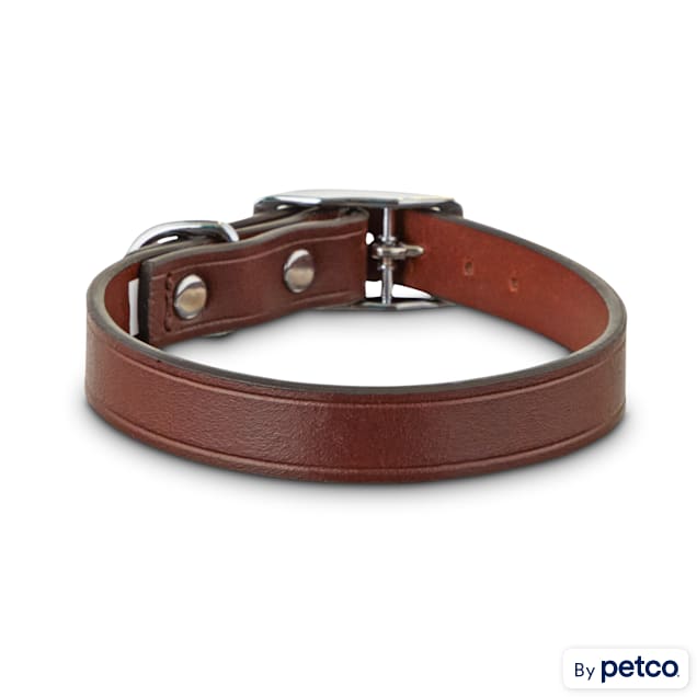 Bond & Co. Mahogany Leather Dog Collar, X-Small/Small - Carousel image #1