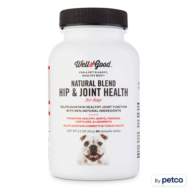 Well & Good Natural Blend Hip & Joint Health Chewable Dog Tablets, 2.2 oz.,  Count of 30