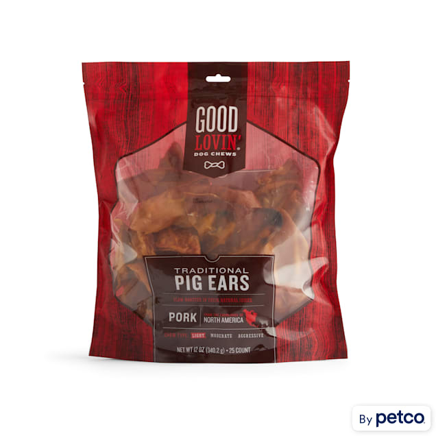 Good Lovin' Traditional Pig Ear Dog Chews, 12 oz., Count of 25 - Carousel image #1