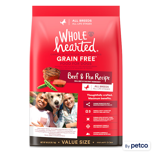 WholeHearted Grain Free All Life Stages Beef Pea Formula Dry Dog