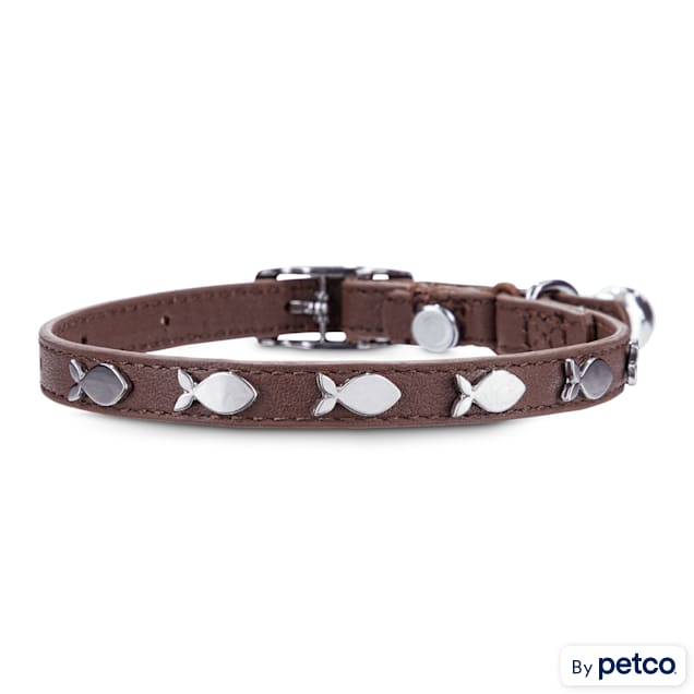 Leather studded cat collar top