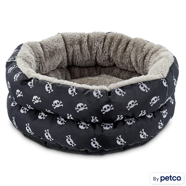 You & Me Skulls Small Animal Donut Bed - Carousel image #1