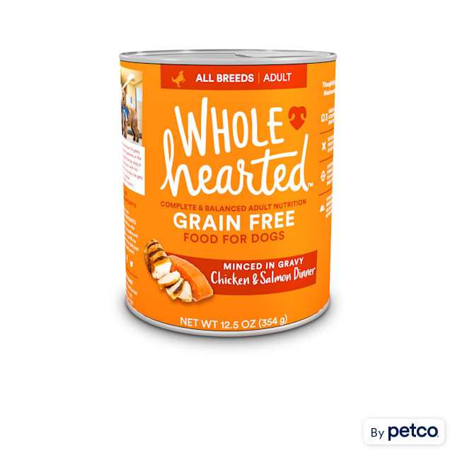 WholeHearted Grain Free Adult Chicken and Salmon Dinner Wet Dog Food 12.5 oz. Case of 8