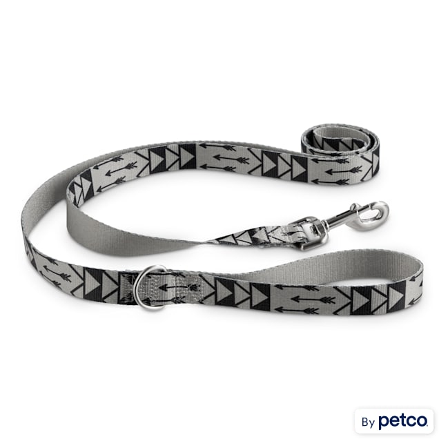 Good2Go Grey Arrow Print Dog Leash, 6 ft. - Carousel image #1