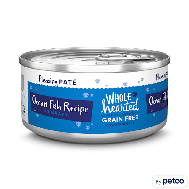 WholeHearted Grain Free Ocean Fish Recipe Pate Adult Wet Cat Food, 5.5 oz., Case of 12 - Carousel image #1