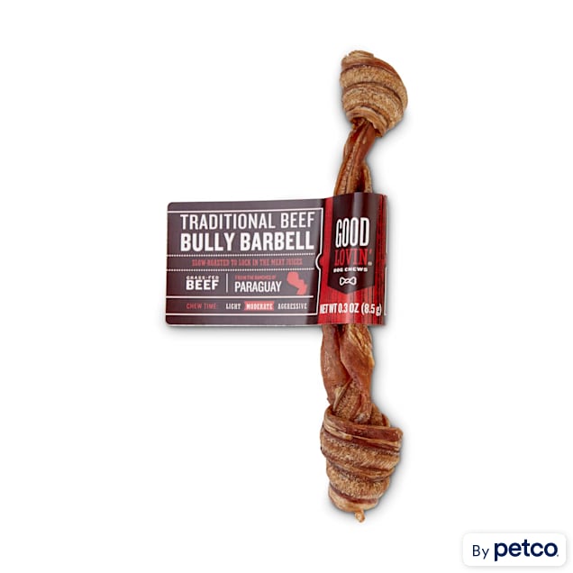 Good Lovin' Traditional Beef Bully Barbell Dog Chew, 0.3 oz. - Carousel image #1
