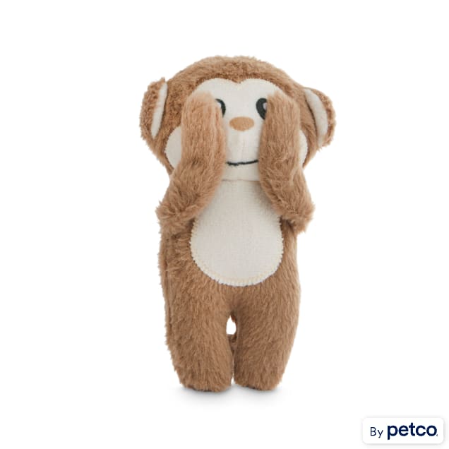 Petco Three Wise Monkeys Plush Dog Toy in Various Styles, Small - Carousel image #1