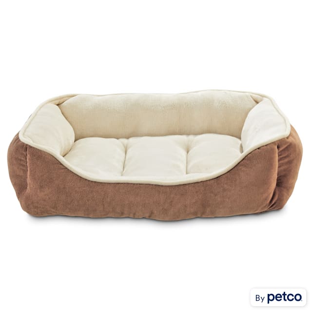 EveryYay Essentials Snooze Fest Brown Rectangle Dog Bed, 24" L X 18" W - Carousel image #1