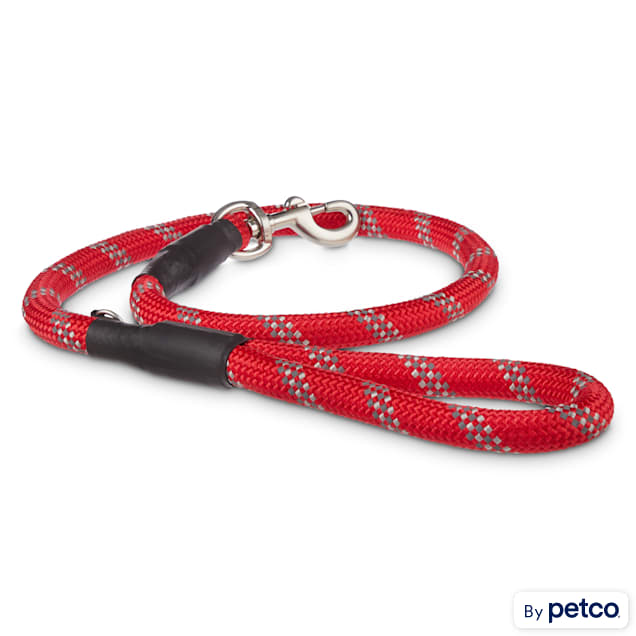 Good2Go Red Reflective Rope Leash for Big Dogs, 4 ft. - Carousel image #1