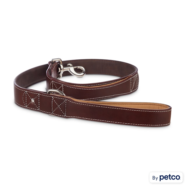Bond & Co. Mahogany Leather Leash for Big Dogs, 4 ft. - Carousel image #1