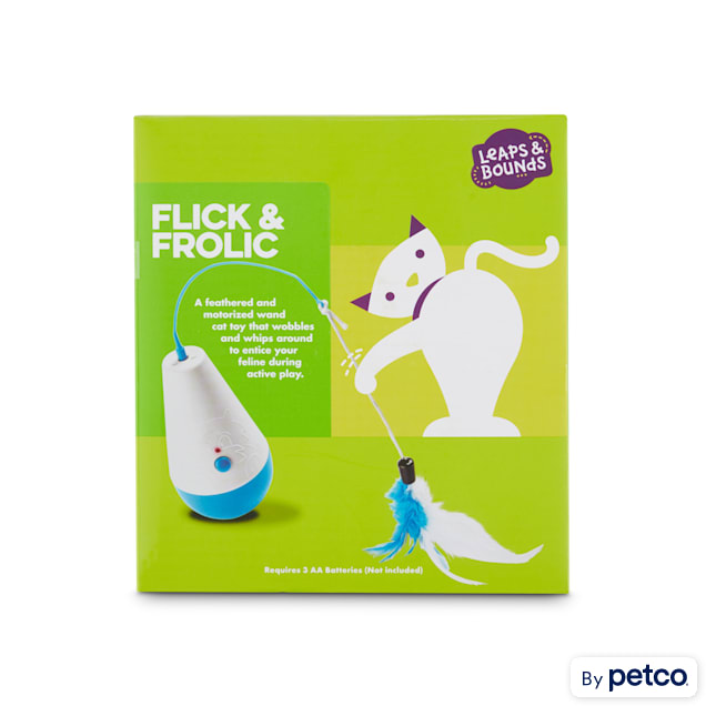 Leaps Bounds Flick Frolic Electronic Wobble Wand Cat Toy Petco
