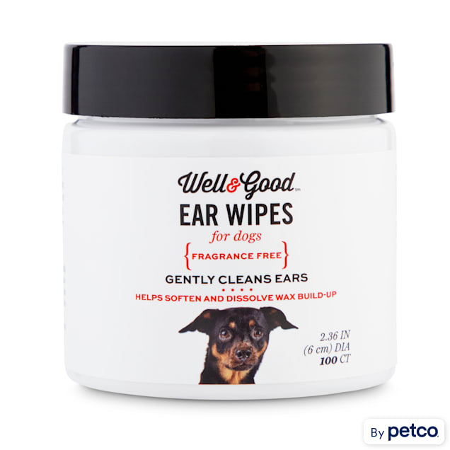 Well & Good Small Dog Ear Wipes, Pack of 100 - Carousel image #1