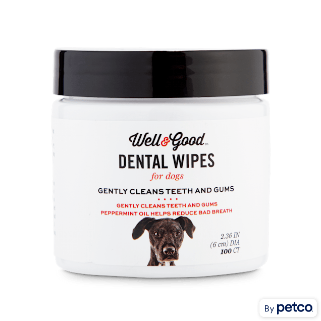 Well & Good Dog Dental Wipes, Pack of 100 - Carousel image #1