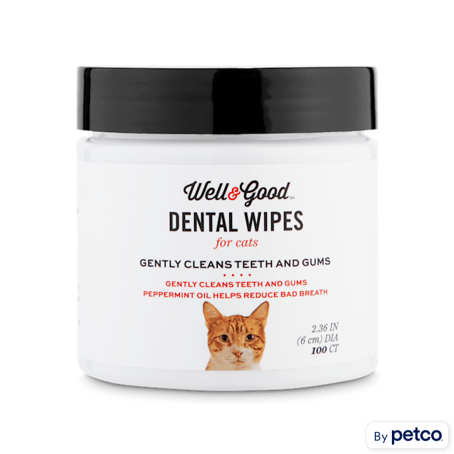 Well & Good Cat Dental Wipes, Pack of 100 - Carousel image #1