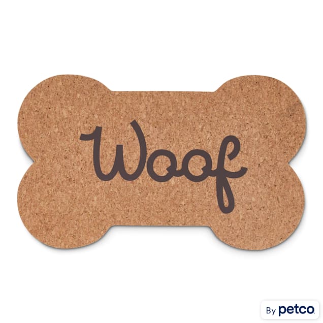 Harmony Woof Bone Cork Placemat for Dogs, 23" L X 13.75" W - Carousel image #1