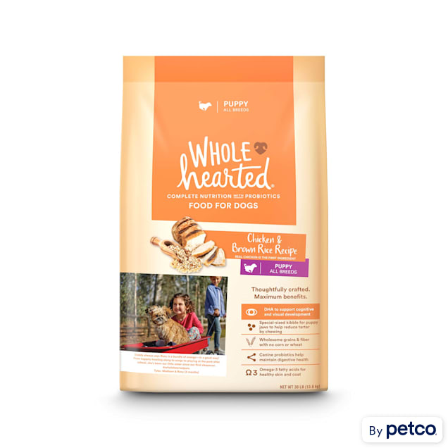 WholeHearted All Breed Chicken and Brown Rice Recipe Dry Puppy Food, 30 lbs. - Carousel image #1