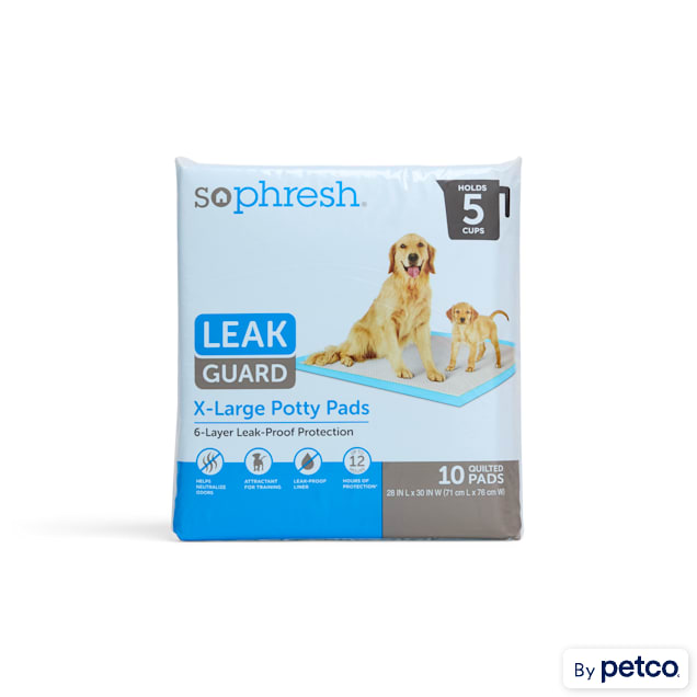 So Phresh X-Large Leak Guard Quilted Potty Pads, Count of 50