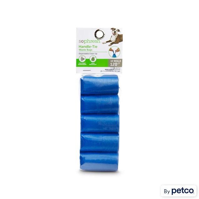So Phresh Handle-Tie Dog Waste Bags, Count of 120 - Carousel image #1