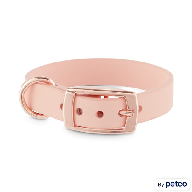 Bond & Co. Blush Pink Pleather Dog Collar, X-Small/Small | Petco