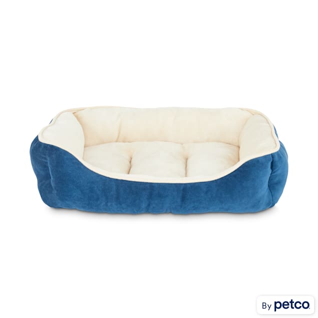 EveryYay Essentials Snooze Fest Blue Rectangle Dog Bed, 24" L X 18" W - Carousel image #1