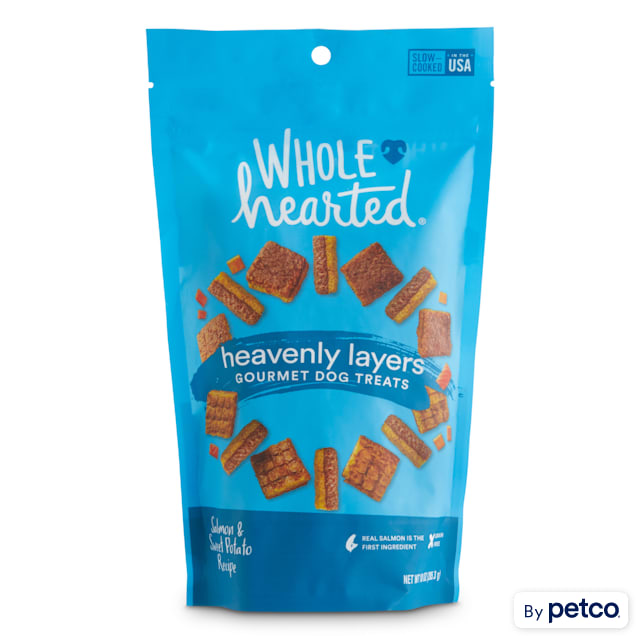 WholeHearted Heavenly Layers Salmon & Sweet Potato Flavor Gourmet Dog Treats, 10 oz. - Carousel image #1
