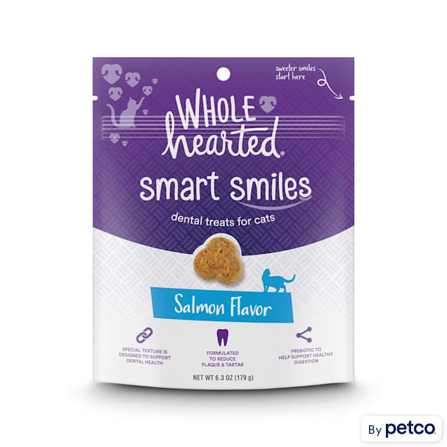 WholeHearted Smart Smiles Salmon Flavor Cat Dental Treats, 6.3 oz. - Carousel image #1