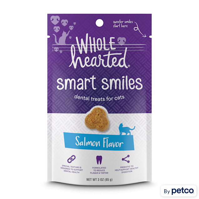 WholeHearted Smart Smiles Salmon Flavor Cat Dental Treats, 3 oz. - Carousel image #1