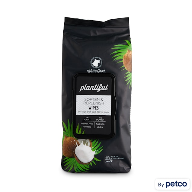 Well & Good Plantiful Soften & Replenish Coconut Dog Wipes, Count of 100 - Carousel image #1