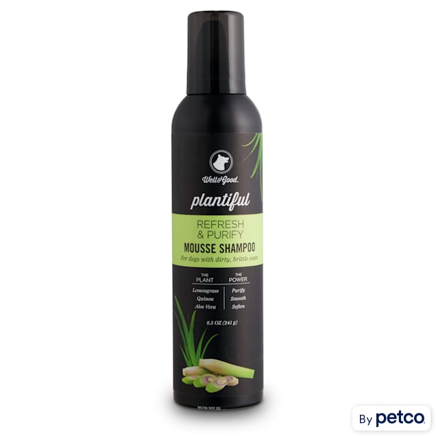 Well & Good Plantiful Refresh & Purify Lemongrass Dog Mousse Shampoo, 8.5 fl. oz. - Carousel image #1