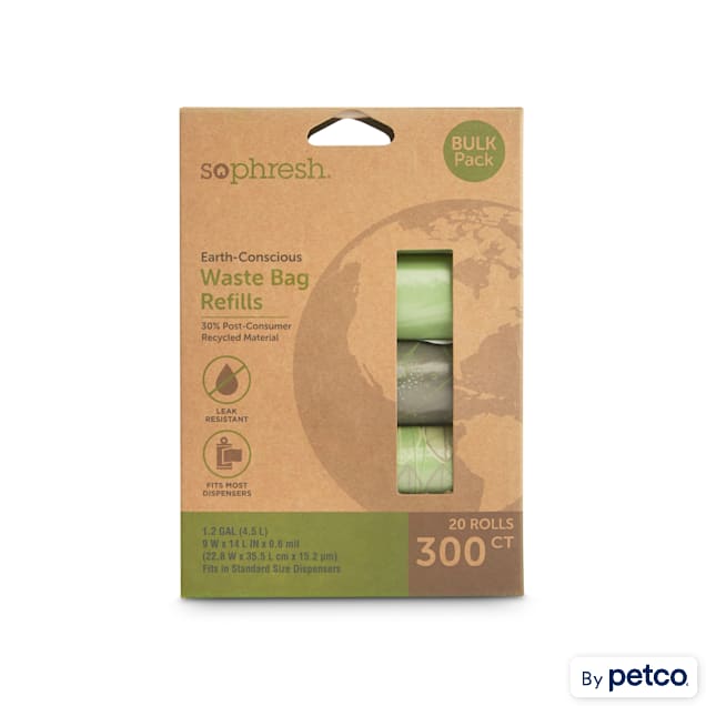 So Phresh Earth-Conscious Dog Waste Bag Refill Bulk Pack, Count of 300 - Carousel image #1