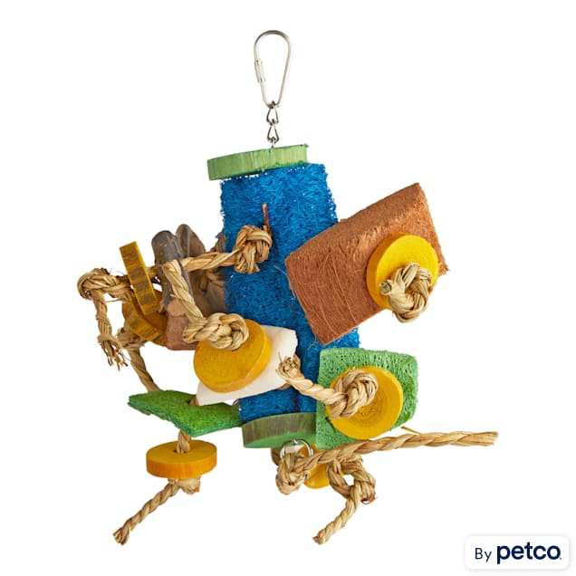 You & Me Loofah Fun Sponge Chewing Bird Toy, Small - Carousel image #1