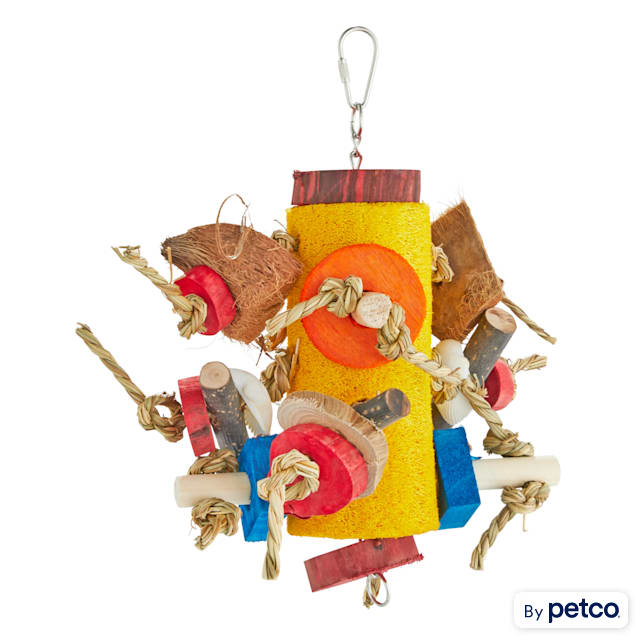 You & Me Fun Sponge Chewing Bird Toy, Medium - Carousel image #1
