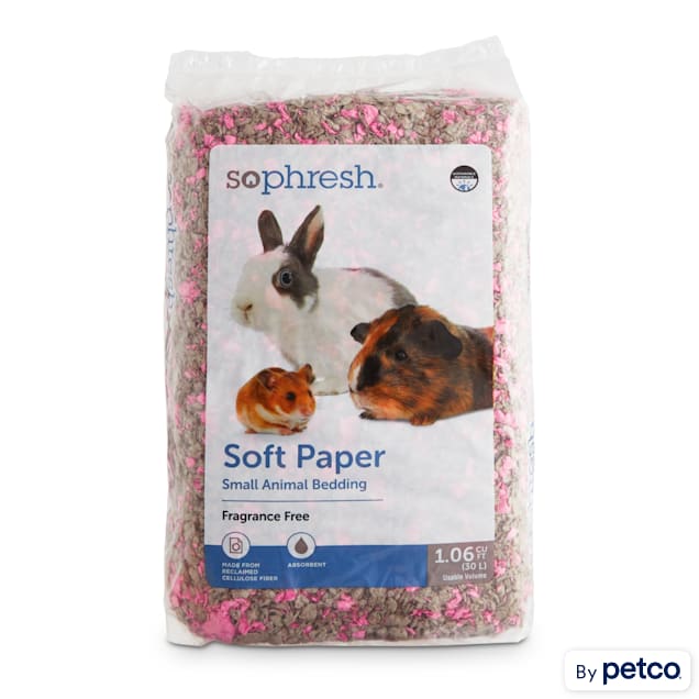 So Phresh Pop of Pink Natural Soft Paper Small Animal Bedding, 30 Liters - Carousel image #1