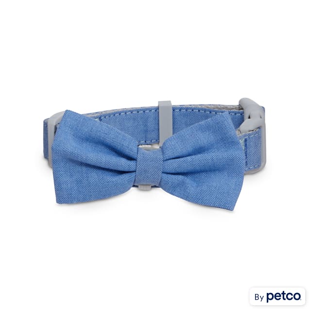 Good2Go Blue Chambray Dog Collar, Small - Carousel image #1