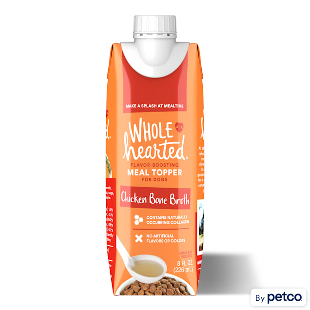 WholeHearted Chicken Bone Broth Recipe Wet Dog Meal Topper, 8 fl. oz. - Carousel image #1