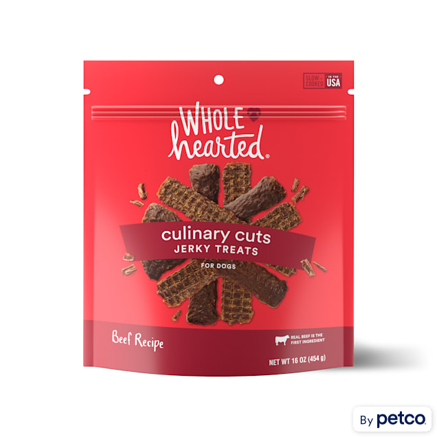 WholeHearted Culinary Cuts Beef Recipe Jerky Dog Treats, 16 oz. - Carousel image #1