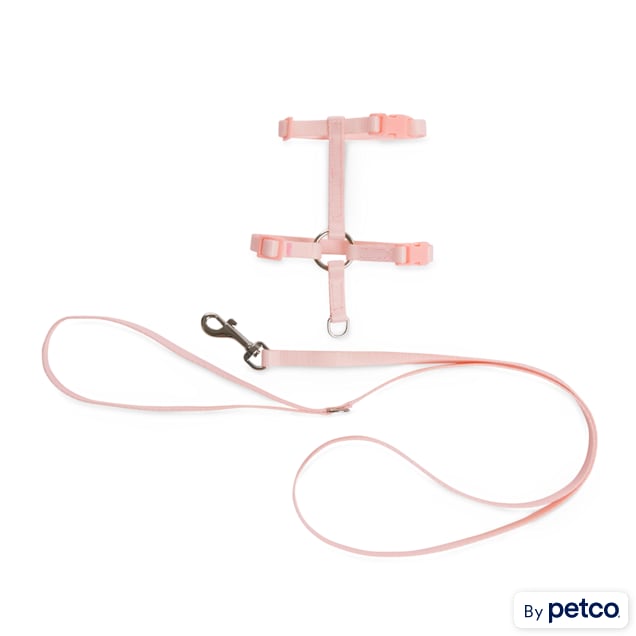 Bond & Co. Pink Seersucker for Style Kitten Harness & Leash Set - Carousel image #1