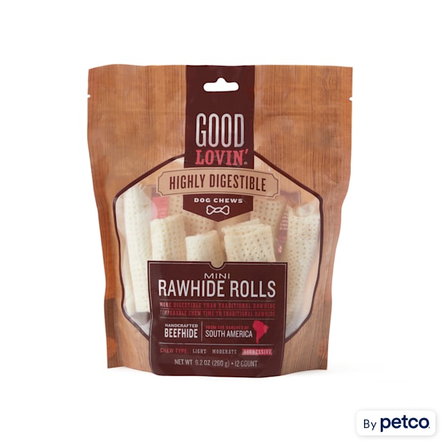 Good Lovin No Rawhide Peanut Butter Flavored Rolls for Dogs 