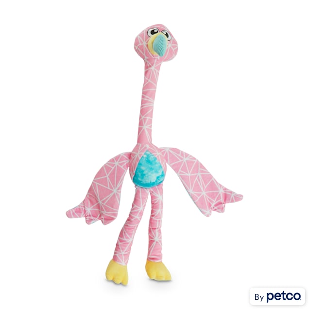 Leaps & Bounds So Fly Flamingo Plush Dog Toy with Long Limbs, XX-Large - Carousel image #1