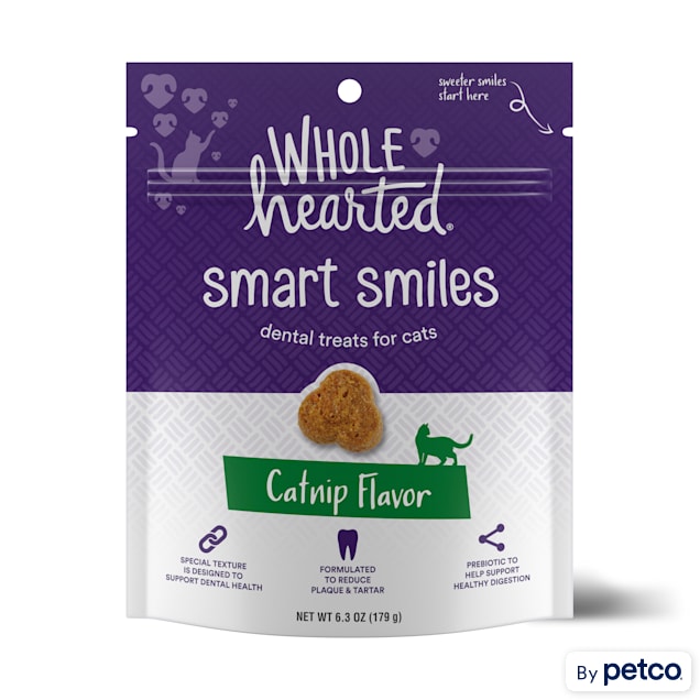 WholeHearted Smart Smiles Catnip Flavor Cat Dental Treats, 6.3 oz. - Carousel image #1
