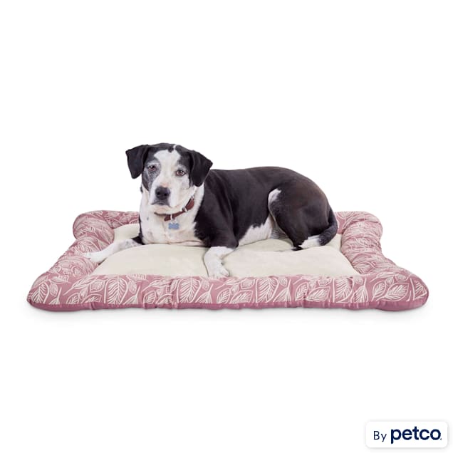 EveryYay Essentials Snooze Fest Pink Cushioned Mat Dog Bed, 40" L X 30" W X 2" H - Carousel image #1