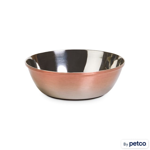 EveryYay Dining In Metallic Ombre Stainless-Steel Dog Bowl, 1.25 Cups - Carousel image #1