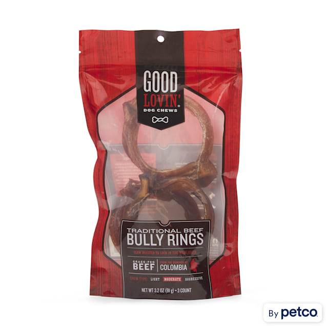 Good Lovin' Traditional Beef Bully Ring Dog Chews, 3.2 oz., Count of 3 - Carousel image #1