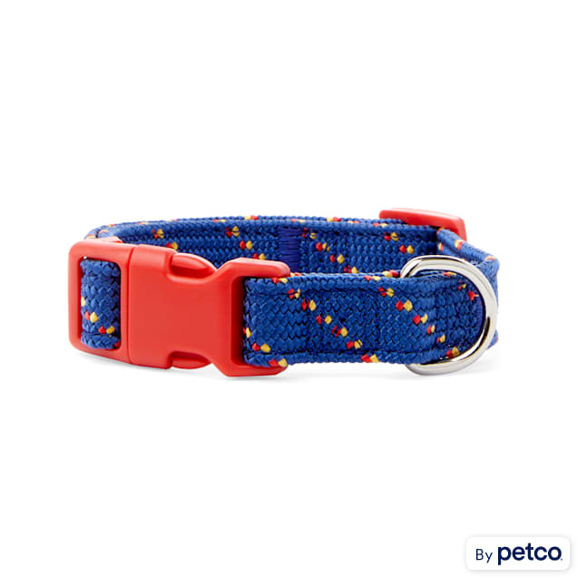 Navy Nylon Webbing Dog Collar