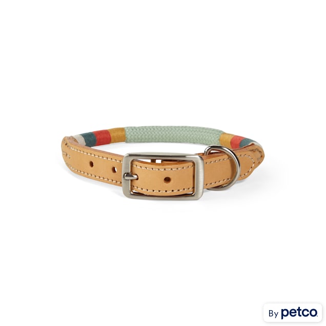 Leather rope top dog collar